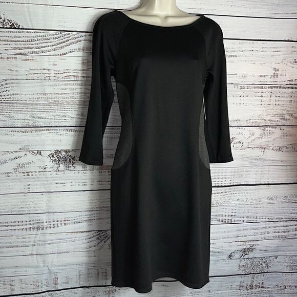 laundry by shelli segal Dress Womens Size 6 sheath color block Ponte Preppy NWT - Picture 1 of 12